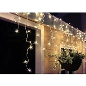 Solight LED Christmas icicles, 360 LEDs, 9m x 0.7m, 6m power cable, outdoor, warm white light