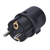 Solight rewirable plug 16A, IP44, black