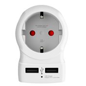 SKROSS travel adapter with USB to the United States, type B