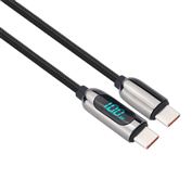 Solight USB-C cable with display, USB-C connector - USB-C connector, 100W, 1m
